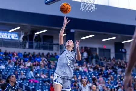 Georgia Southern junior forward Laney Scoggins (21) during the NCAA women’s basketball game between Georgia Southern and Coastal Georgia at Jack and Ruth Ann Hill Convocation Center on December 12, 2025 in Statesboro, Georgia. (Photograph by AJ Henderson / Georgia Southern Athletics)