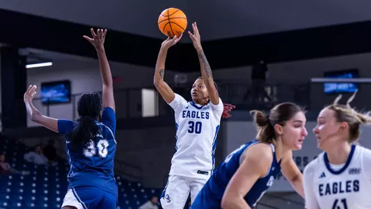 MaKenna Eddings (30) during the NCAA women’s basketball game between Georgia Southern and North Florida at Jack and Ruth Ann Hill Convocation Center on December 4, 2025 in Statesboro, Georgia. (Photograph by AJ Henderson / Georgia Southern Athletics)