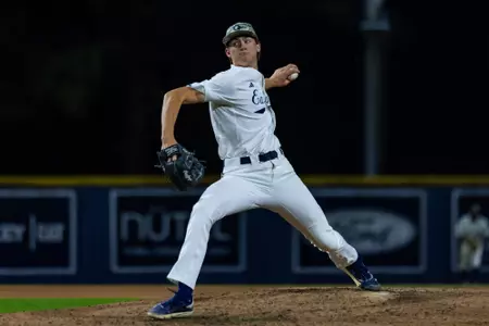 Georgia Southern left-handed pitcher Thomas Burke (30) during the NCAA baseball game between Georgia Southern and North Florida at Jack Stallings Field at J.I. Clements Stadium on March 26, 2025 in Statesboro, Georgia. (Photograph by AJ Henderson / Georgia Southern Athletics)