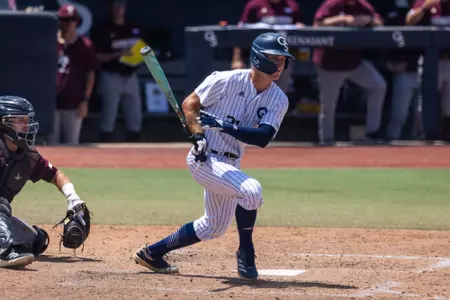 Georgia Southern outfielder J.C. Peacher (21) during the NCAA baseball game between Georgia Southern and Texas State at Jack Stallings Field at J.I. Clements Stadium on May 9, 2025 in Statesboro, Georgia. (Photograph by AJ Henderson / Georgia Southern Athletics)