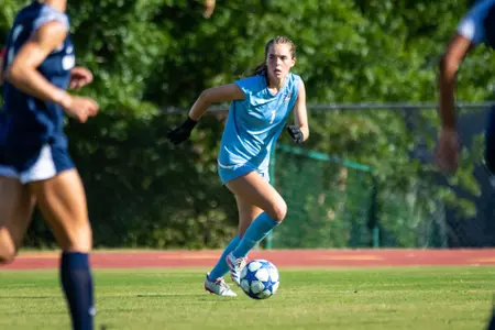 Georgia southern goalkeeper Addison Daughtry (1) during the NCAA women’s soccer match between Georgia Southern and Samford at Bo Pitts Field on August 14, 2025 in Statesboro, Georgia. (Photograph by AJ Henderson / Georgia Southern Athletics)
