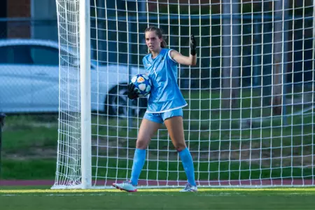 Georgia southern goalkeeper Addison Daughtry (1) during the NCAA women’s soccer match between Georgia Southern and Samford at Bo Pitts Field on August 14, 2025 in Statesboro, Georgia. (Photograph by AJ Henderson / Georgia Southern Athletics)