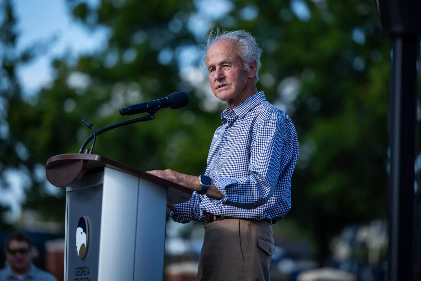 Freedom statue unveiling at Allen E. Paulson Stadium on September 12, 2025 in Statesboro, Georgia. (Photograph by AJ Henderson / Georgia Southern Athletics)