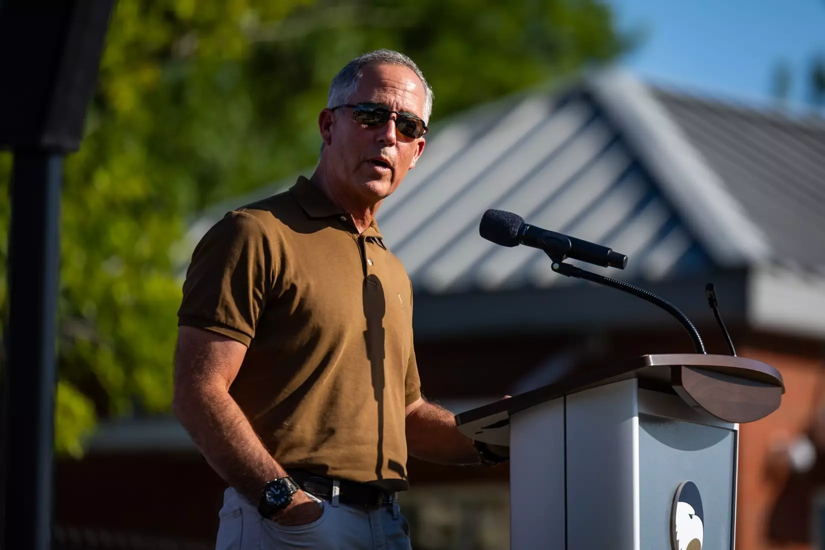 Freedom statue unveiling at Allen E. Paulson Stadium on September 12, 2025 in Statesboro, Georgia. (Photograph by AJ Henderson / Georgia Southern Athletics)