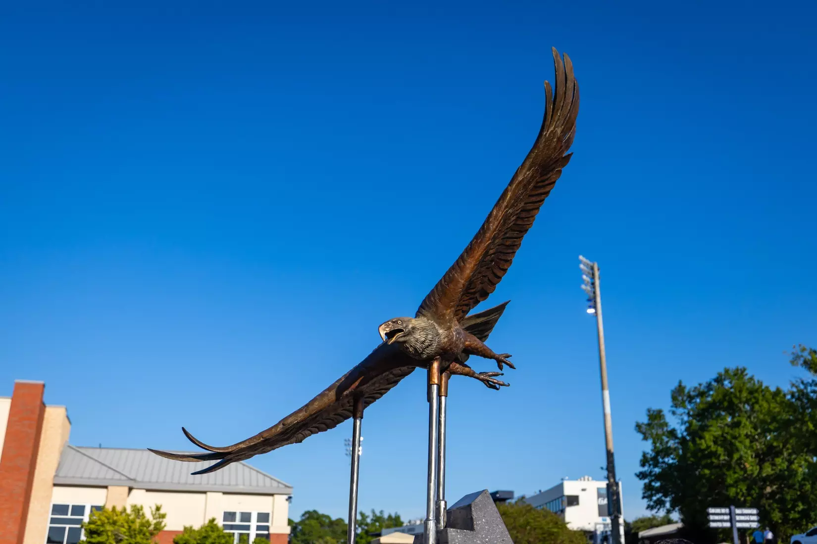 Freedom statue unveiling at Allen E. Paulson Stadium on September 12, 2025 in Statesboro, Georgia. (Photograph by AJ Henderson / Georgia Southern Athletics)