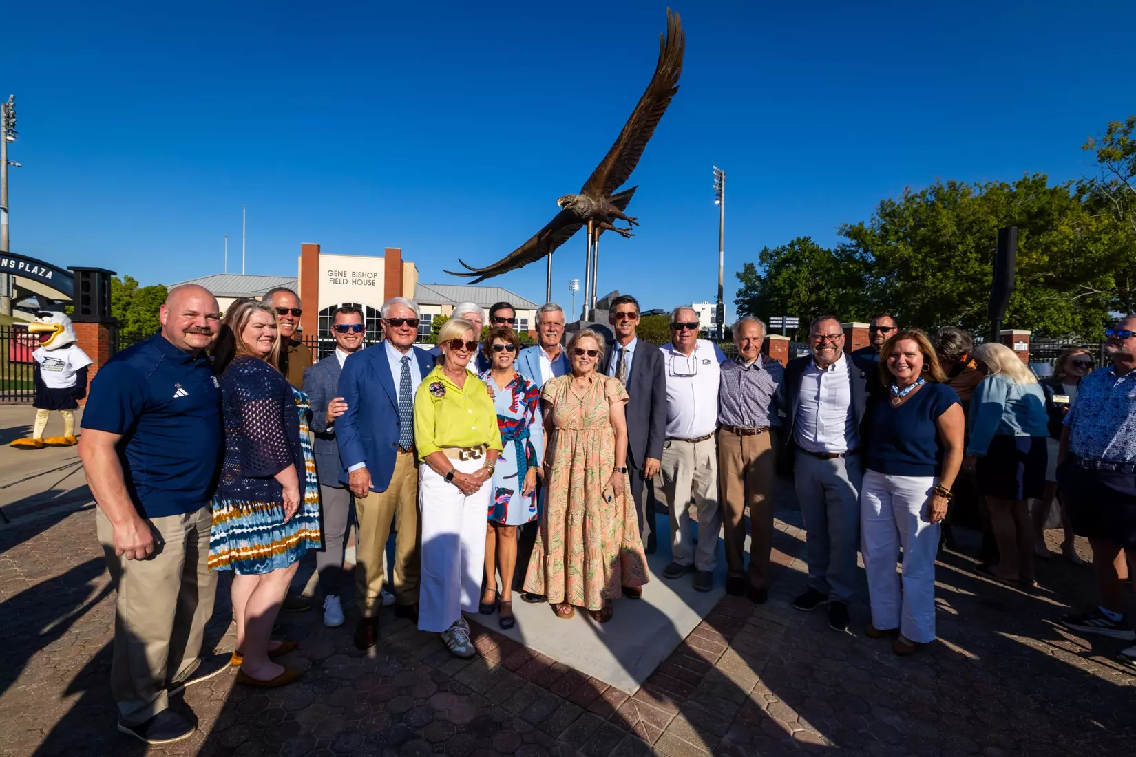 Freedom statue unveiling at Allen E. Paulson Stadium on September 12, 2025 in Statesboro, Georgia. (Photograph by AJ Henderson / Georgia Southern Athletics)