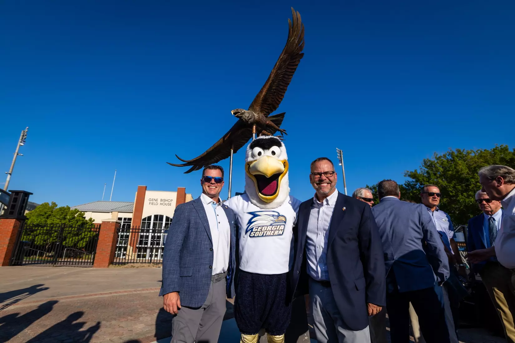 Freedom statue unveiling at Allen E. Paulson Stadium on September 12, 2025 in Statesboro, Georgia. (Photograph by AJ Henderson / Georgia Southern Athletics)