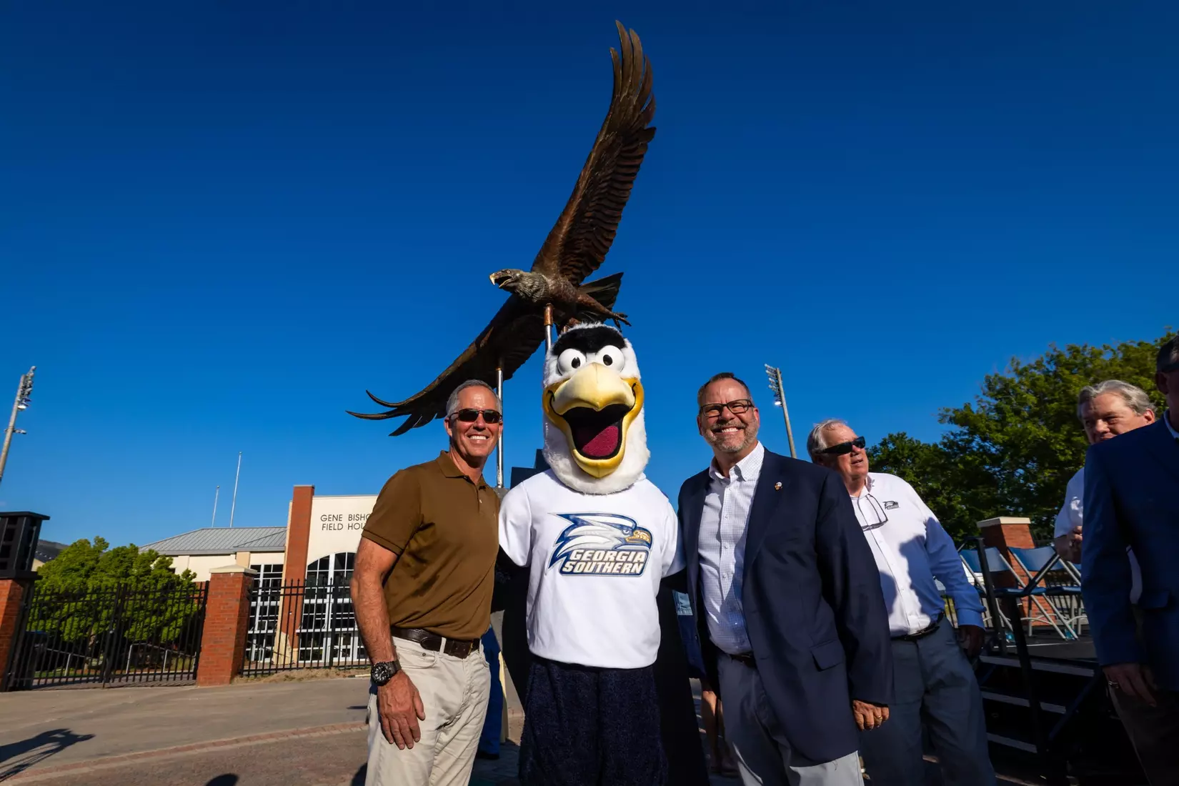 Freedom statue unveiling at Allen E. Paulson Stadium on September 12, 2025 in Statesboro, Georgia. (Photograph by AJ Henderson / Georgia Southern Athletics)