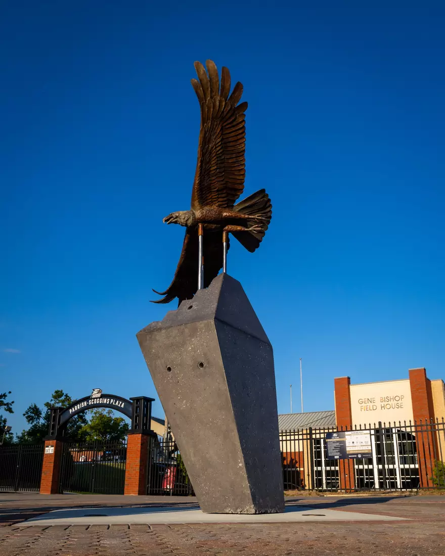 Freedom statue unveiling at Allen E. Paulson Stadium on September 12, 2025 in Statesboro, Georgia. (Photograph by AJ Henderson / Georgia Southern Athletics)