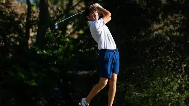 Georgia Southern sophomore Harrison Sewell during Day One of Bash in the Boro at Georgia Southern University Golf Course on October 13, 2025 in Statesboro, Georgia. (Photograph by AJ Henderson / Georgia Southern Athletics)