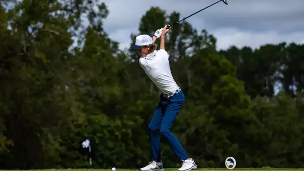 Georgia Southern freshman Trace Carter during Day One of Bash in the Boro at Georgia Southern University Golf Course on October 13, 2025 in Statesboro, Georgia. (Photograph by AJ Henderson / Georgia Southern Athletics)