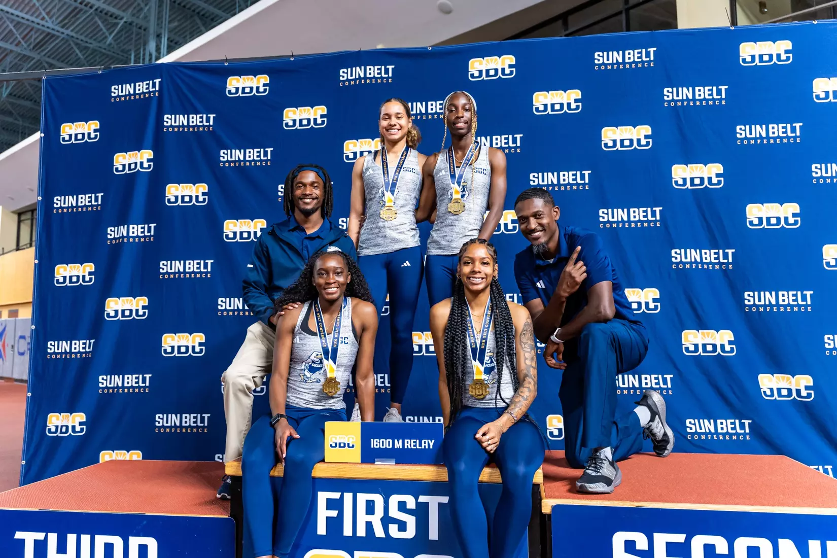 4x400 Relay on podium