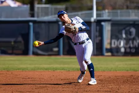 Georgia Southern junior infielder Delanie Thames (17) during the NCAA softball game between Georgia Southern and UNC Greensboro at Eagle Field on February 8, 2026 in Statesboro, Georgia. (Photograph by AJ Henderson / Georgia Southern Athletics)