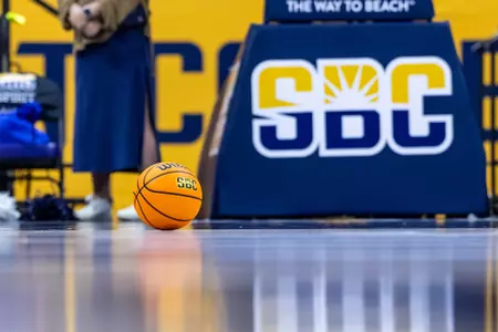 Stock during the NCAA men’s basketball game between Georgia Southern and Coastal Carolina at Pensacola Bay Center on March 7, 2026 in Pensacola, Florida. (Photograph by AJ Henderson / Georgia Southern Athletics)