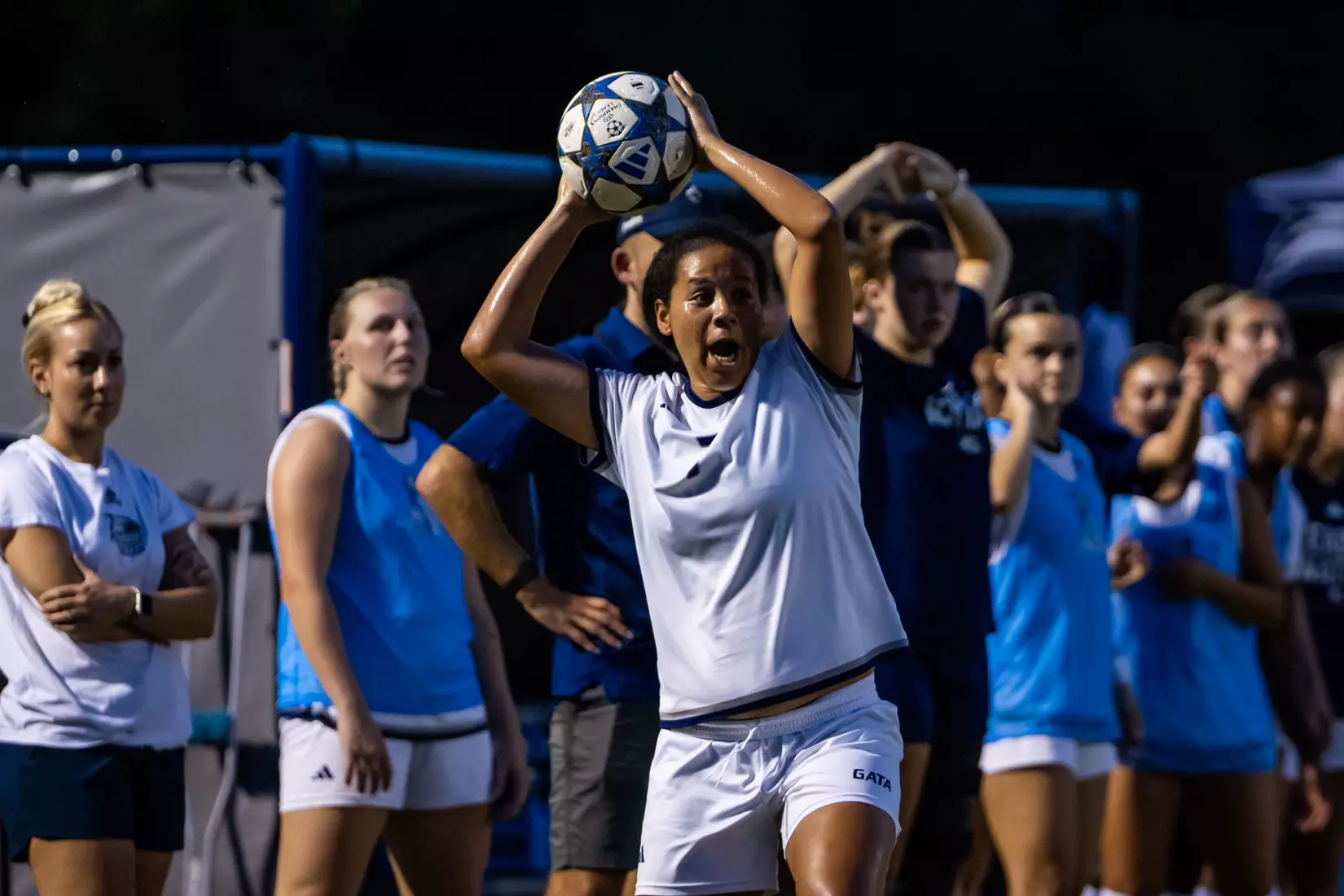 Georgia Southern midfielder Kendall Wilson (7) during the NCAA women’s soccer match between Georgia Southern and North Florida at Bo Pitts Field on August 12, 2026 in Statesboro, Georgia. (Photograph by AJ Henderson / Georgia Southern Athletics)