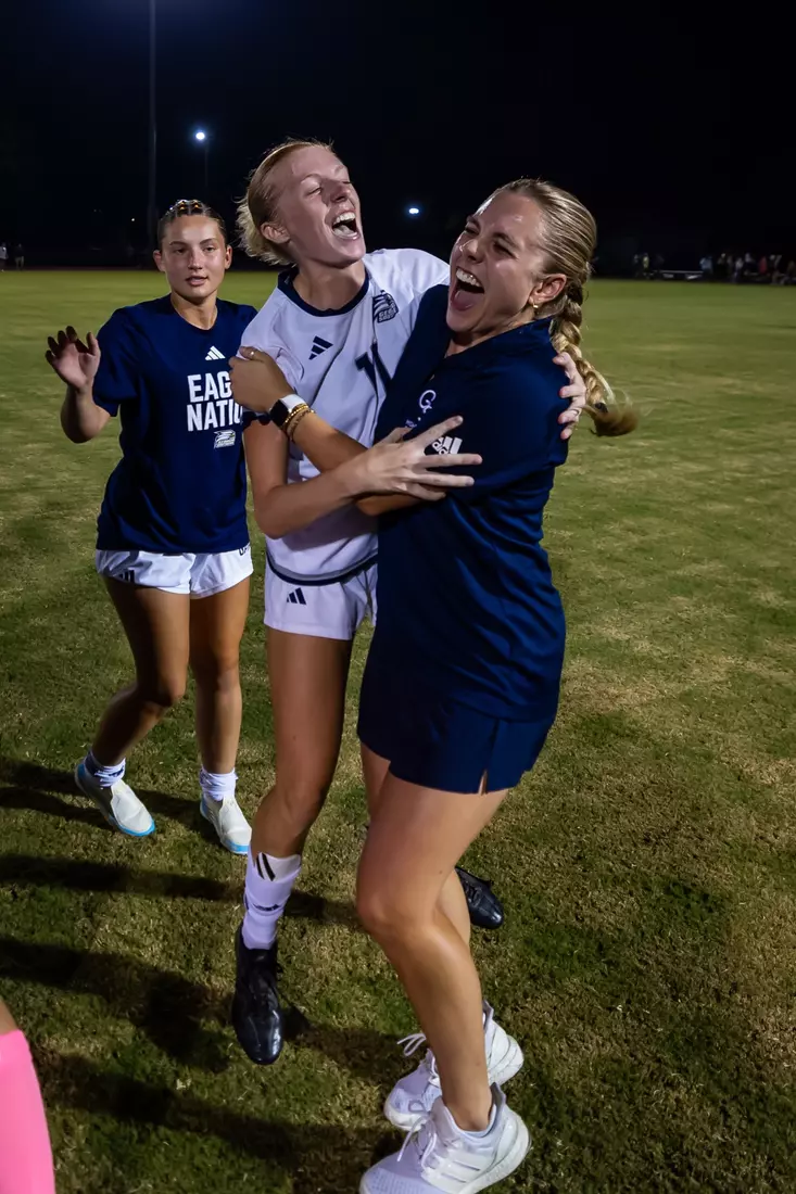 Celebration during the NCAA women’s soccer match between Georgia Southern and North Florida at Bo Pitts Field on August 12, 2026 in Statesboro, Georgia. (Photograph by AJ Henderson / Georgia Southern Athletics)