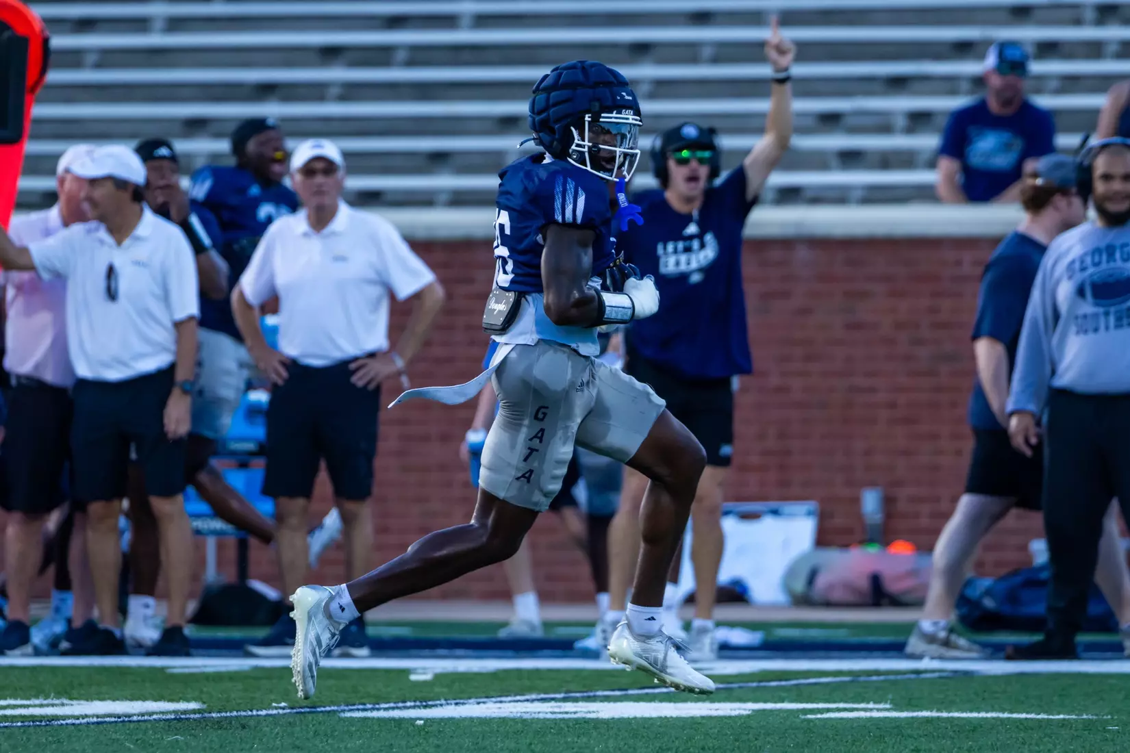 During Georgia Southern Football Fan Day at Allen E. Paulson Stadium on August 15, 2026 in Statesboro, Georgia. (Photograph by AJ Henderson / Georgia Southern Athletics)