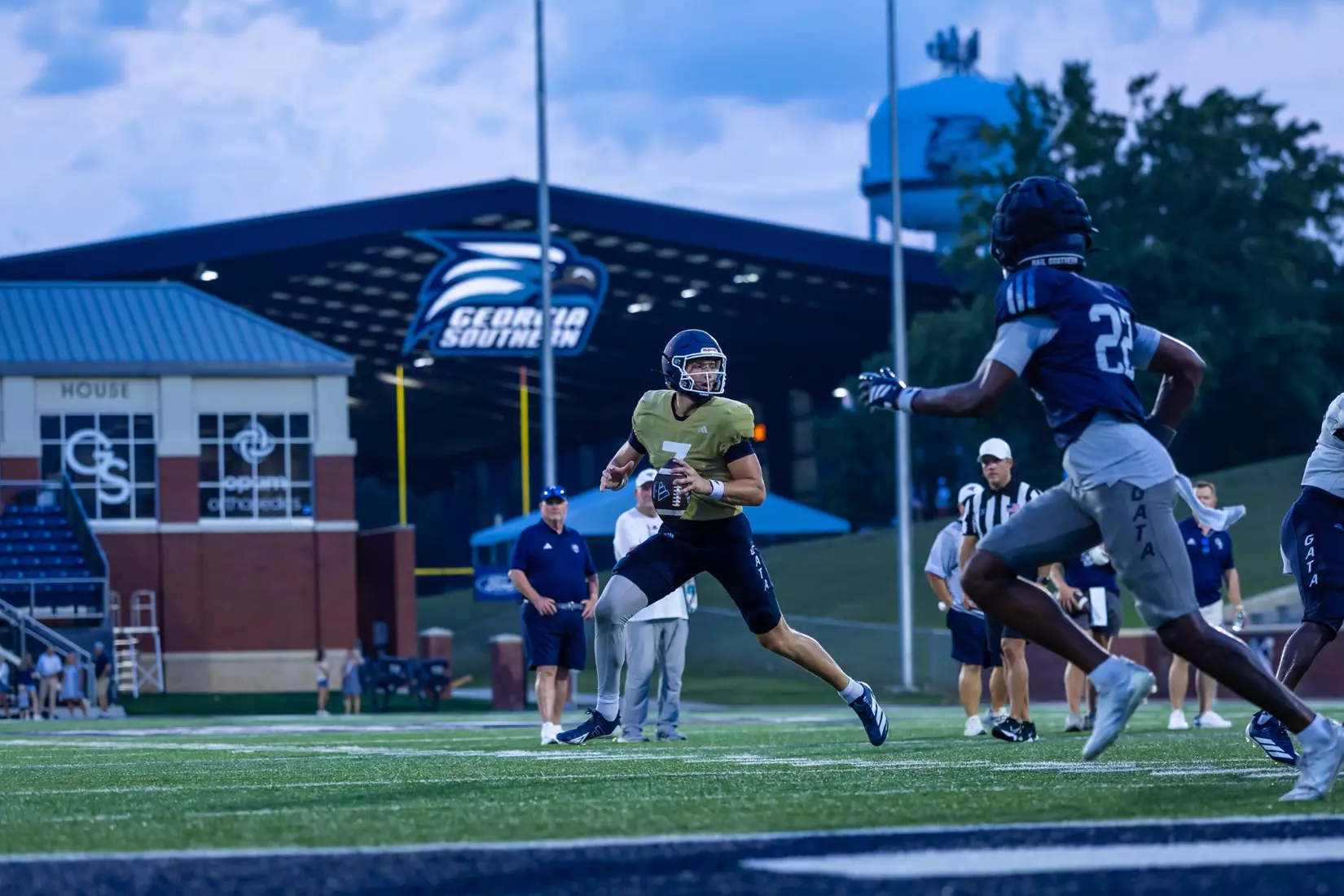 During Georgia Southern Football Fan Day at Allen E. Paulson Stadium on August 15, 2026 in Statesboro, Georgia. (Photograph by AJ Henderson / Georgia Southern Athletics)