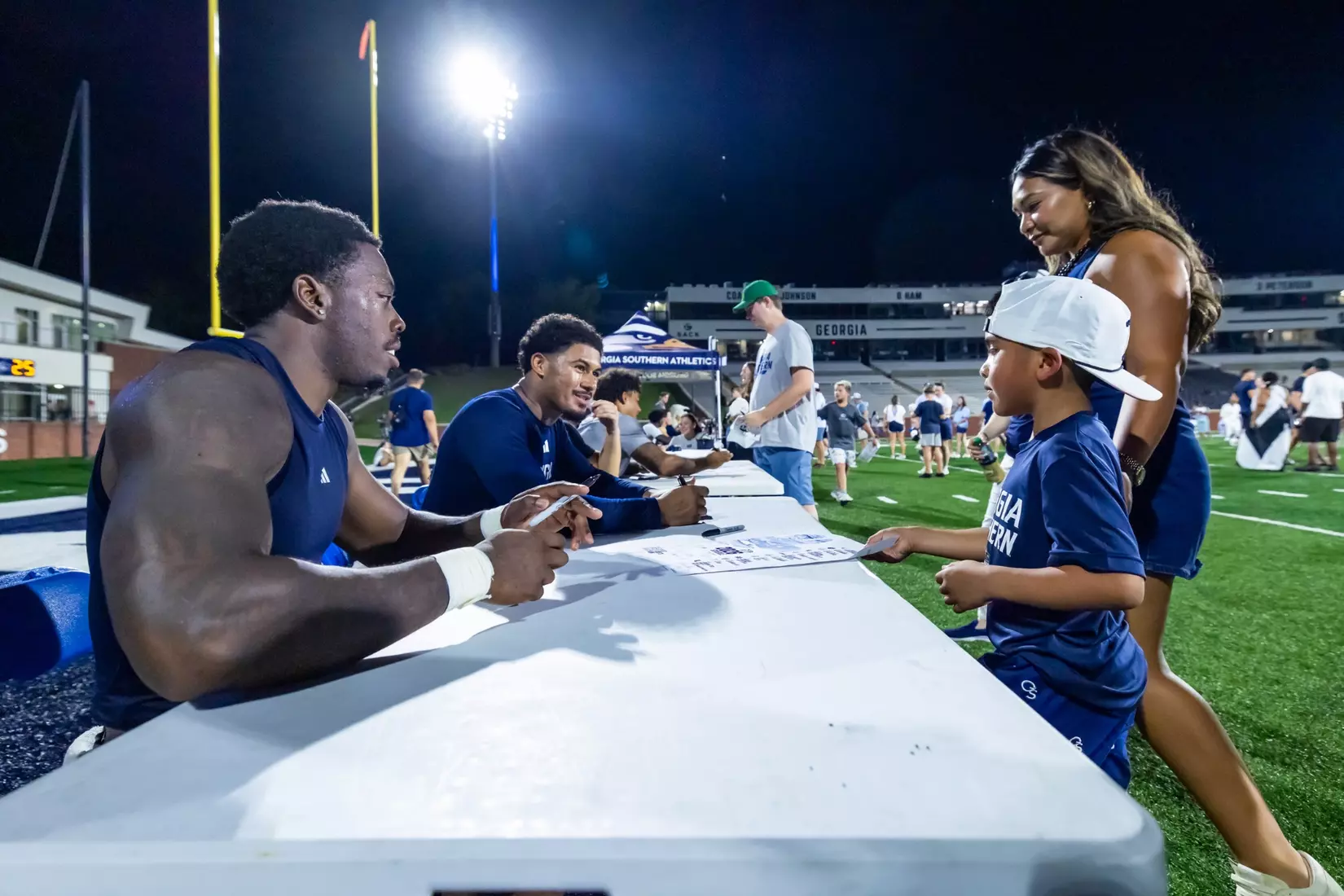 During Georgia Southern Football Fan Day at Allen E. Paulson Stadium on August 15, 2026 in Statesboro, Georgia. (Photograph by AJ Henderson / Georgia Southern Athletics)