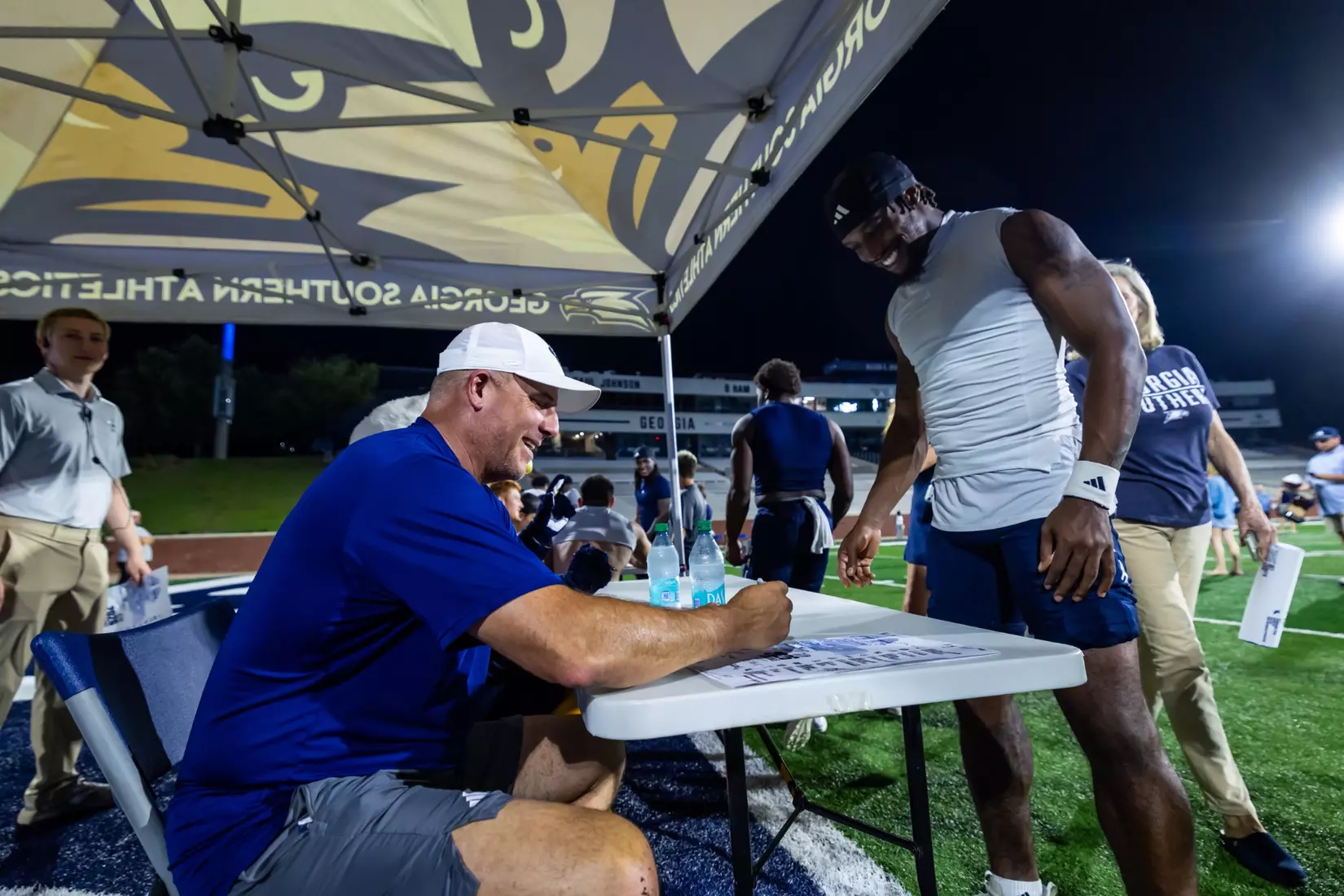 During Georgia Southern Football Fan Day at Allen E. Paulson Stadium on August 15, 2026 in Statesboro, Georgia. (Photograph by AJ Henderson / Georgia Southern Athletics)