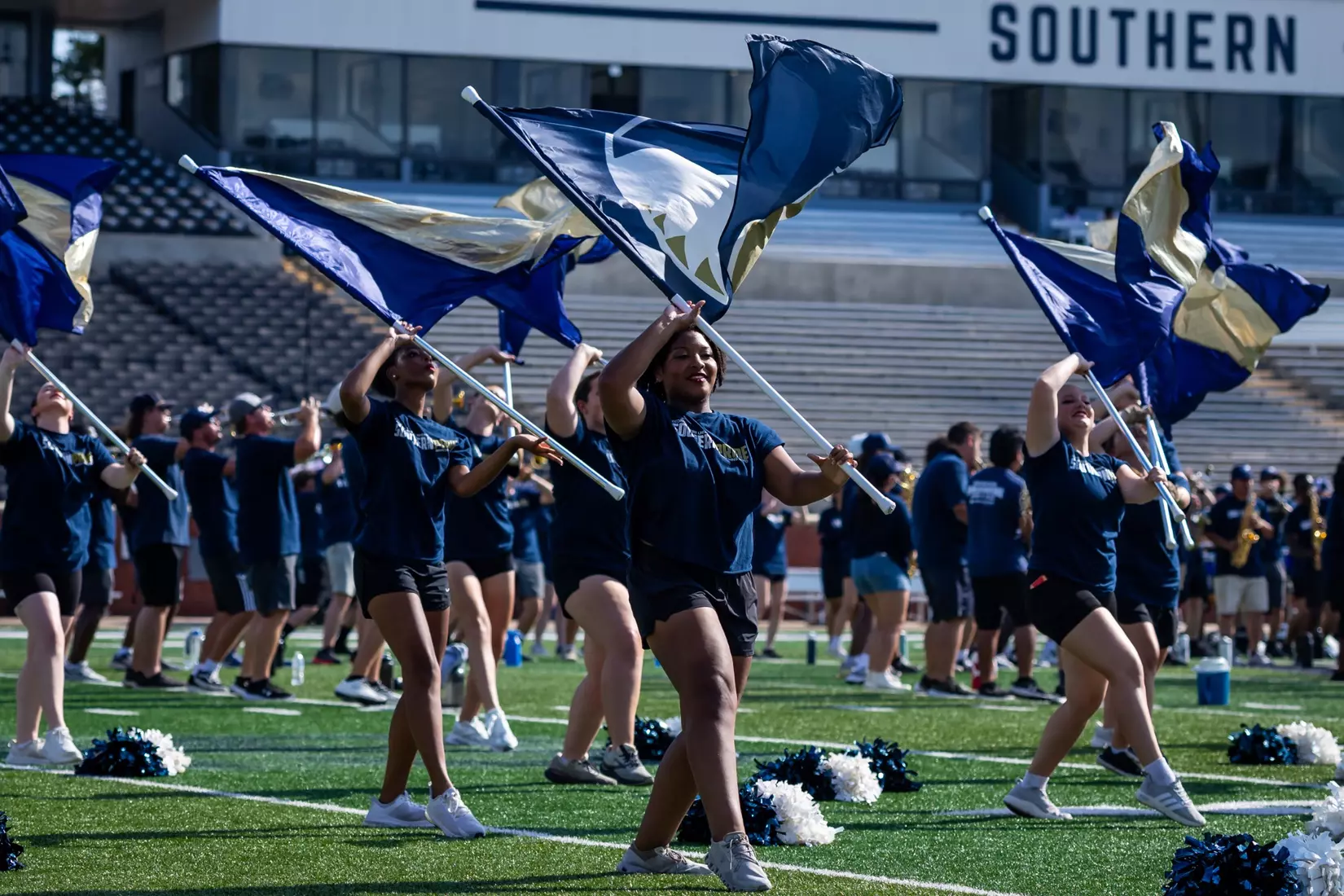 During Georgia Southern Football Fan Day at Allen E. Paulson Stadium on August 15, 2026 in Statesboro, Georgia. (Photograph by AJ Henderson / Georgia Southern Athletics)