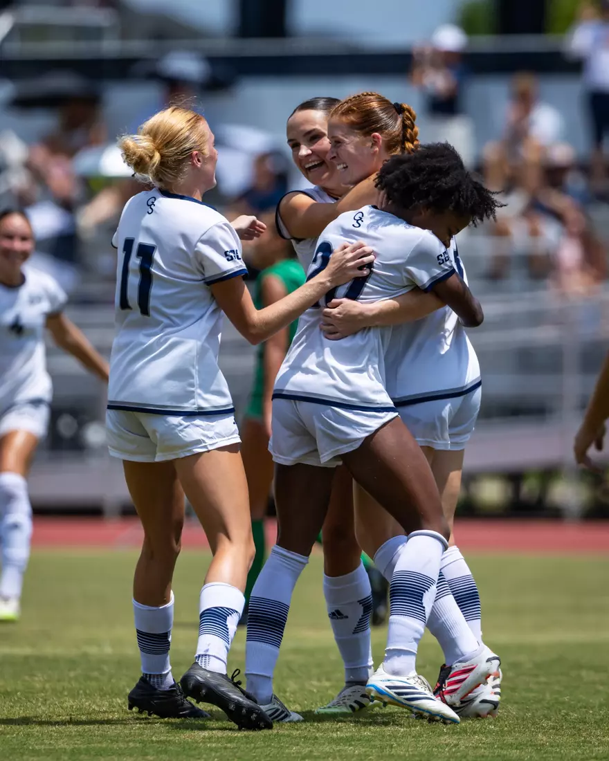 Georgia Southern midfielder Meredith Pugh (3) during the NCAA women’s soccer match between Georgia Southern and Florida Gulf Coast at Bo Pitts Field on August 16, 2026 in Statesboro, Georgia. (Photograph by AJ Henderson / Georgia Southern Athletics)