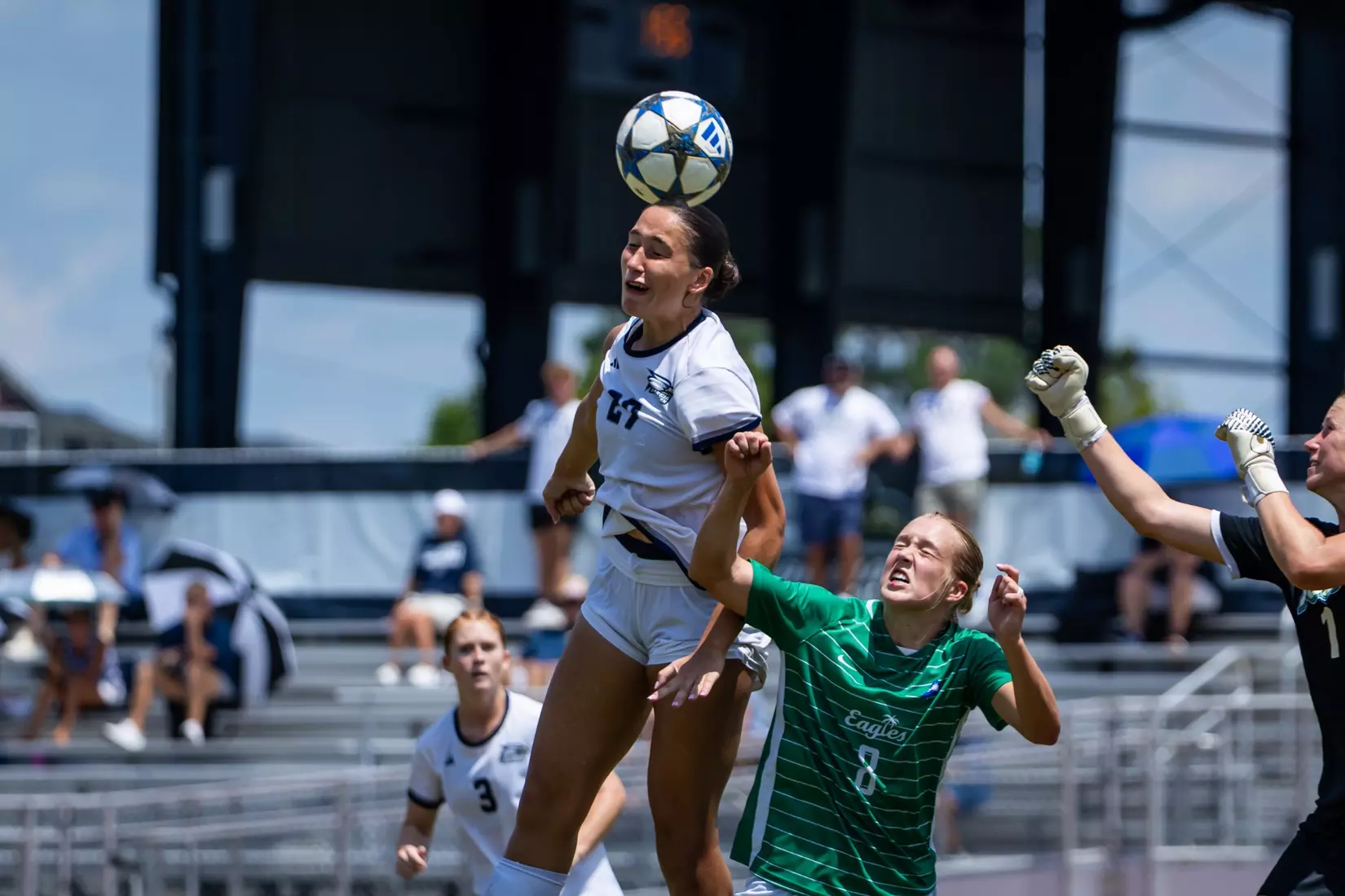 Georgia Southern forward Anna Braziunas (29) during the NCAA women’s soccer match between Georgia Southern and Florida Gulf Coast at Bo Pitts Field on August 16, 2026 in Statesboro, Georgia. (Photograph by AJ Henderson / Georgia Southern Athletics)