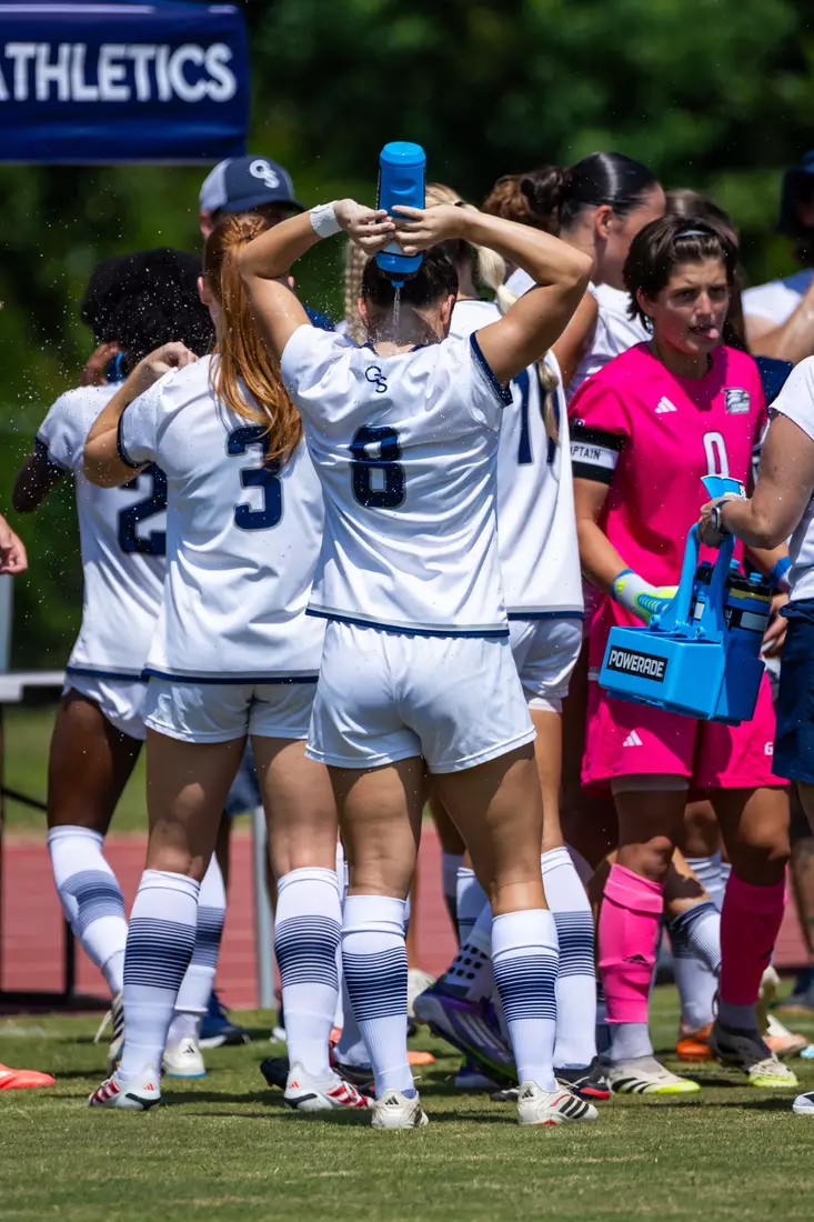 Georgia Southern defender/midfielder Maryann Beach (8) during the NCAA women’s soccer match between Georgia Southern and Florida Gulf Coast at Bo Pitts Field on August 16, 2026 in Statesboro, Georgia. (Photograph by AJ Henderson / Georgia Southern Athletics)