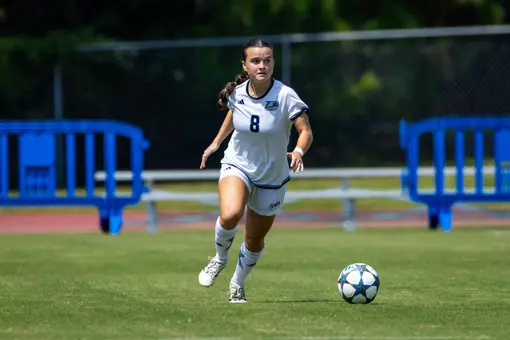 Georgia Southern defender/midfielder Maryann Beach (8) during the NCAA women’s soccer match between Georgia Southern and UNC Wilmington at Bo Pitts Field on August 23, 2026 in Statesboro, Georgia. (Photograph by AJ Henderson / Georgia Southern Athletics)