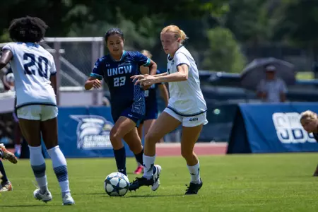 Georgia Southern midfielder Emma Chapman (11) during the NCAA women’s soccer match between Georgia Southern and UNC Wilmington at Bo Pitts Field on August 23, 2026 in Statesboro, Georgia. (Photograph by AJ Henderson / Georgia Southern Athletics)