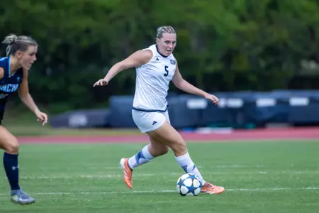 Georgia Southern forward Kaitlin Cook (5) during the NCAA women’s soccer match between Georgia Southern and UNC Wilmington at Bo Pitts Field on August 23, 2026 in Statesboro, Georgia. (Photograph by AJ Henderson / Georgia Southern Athletics)