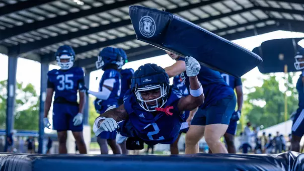 Georgia Southern Football holds its first fall practice of the 2026 season at Anthony P. Tippins Training Facility on August 5, 2026 in Statesboro, Georgia. (Photograph by AJ Henderson / Georgia Southern Athletics)