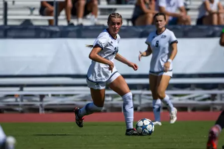 Georgia Southern midfielder Keeva Mitchell (24) during the NCAA women’s soccer match between Georgia Southern and Wofford at Bo Pitts Field on August 5, 2026 in Statesboro, Georgia. (Photograph by AJ Henderson / Georgia Southern Athletics)