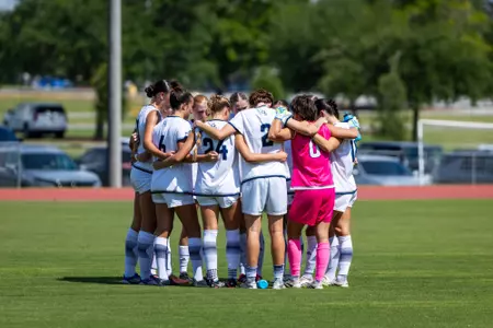 Georgia Southern team during the NCAA women’s soccer match between Georgia Southern and Wofford at Bo Pitts Field on August 5, 2026 in Statesboro, Georgia. (Photograph by AJ Henderson / Georgia Southern Athletics)