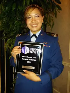Junior Tiffany Tran was named to the all-conference team Wednesday night