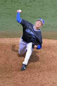 Sophomore RHP Griffin Jax.