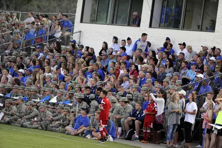 Crowd of 3,683 at the Cadet Soccer Stadium