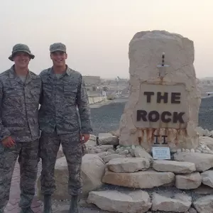 Air Force baseball juniors Jacob DeVries (left) and Russell Williams (right).