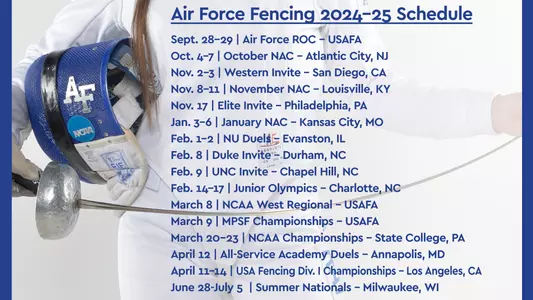 Air Force Fencing Schedule