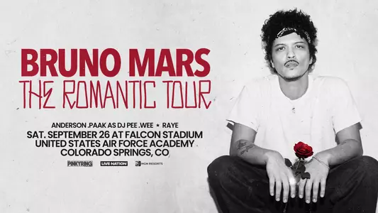 Bruno Mars with sponsor