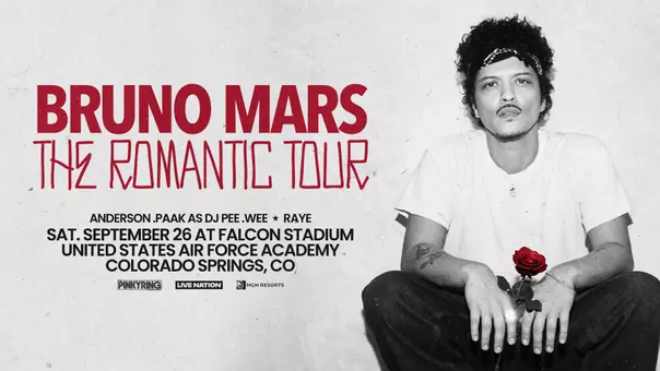 Bruno Mars with sponsor