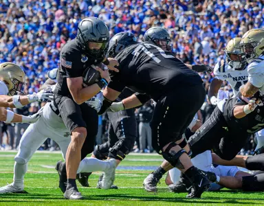 Jon Ashford blocks vs. Navy