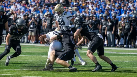 Luke Fisher makes tackle vs. Navy