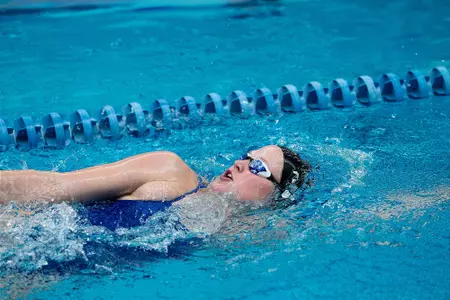 Addison Fuchs swims backstroke