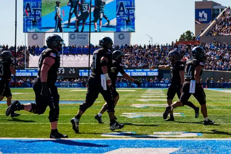 Rudy Varela jogs off field vs. Navy