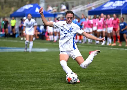 Annika Jost strikes the ball