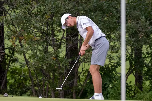 Ben Zeiler putts at the Gene Miranda Falcon Invitational