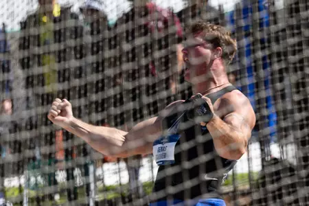 Texas Tanner placed second in the hammer throw at the 2026 NCAA Outdoor Championships.