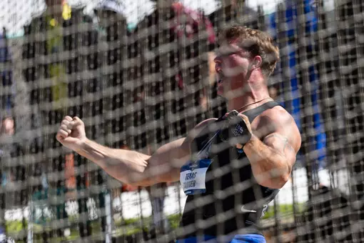 Texas Tanner placed second in the hammer throw at the 2026 NCAA Outdoor Championships.