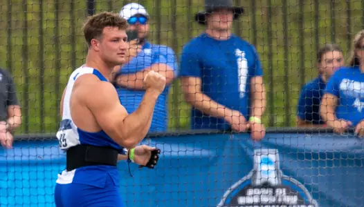 Texas Tanner won the hammer throw at the 2026 NCAA West Prelim.